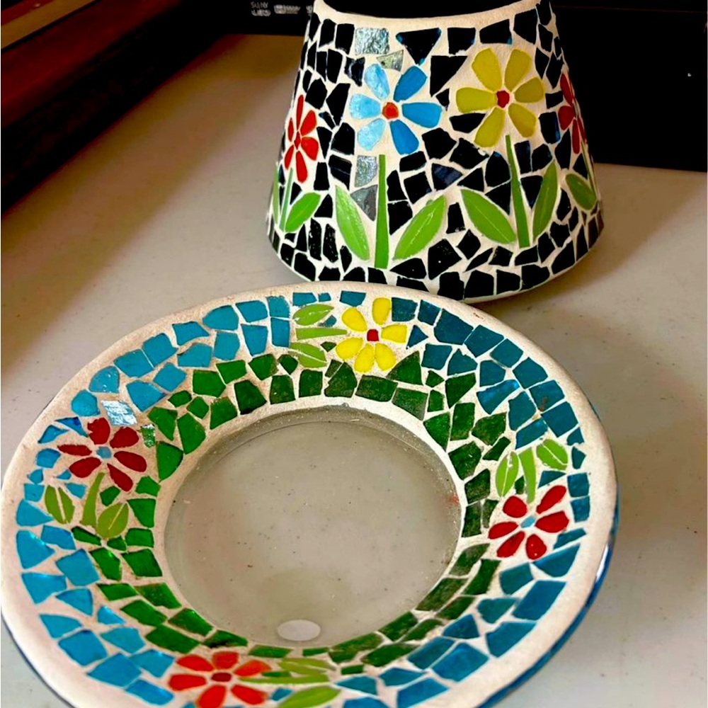 Yankee candle shade and plate